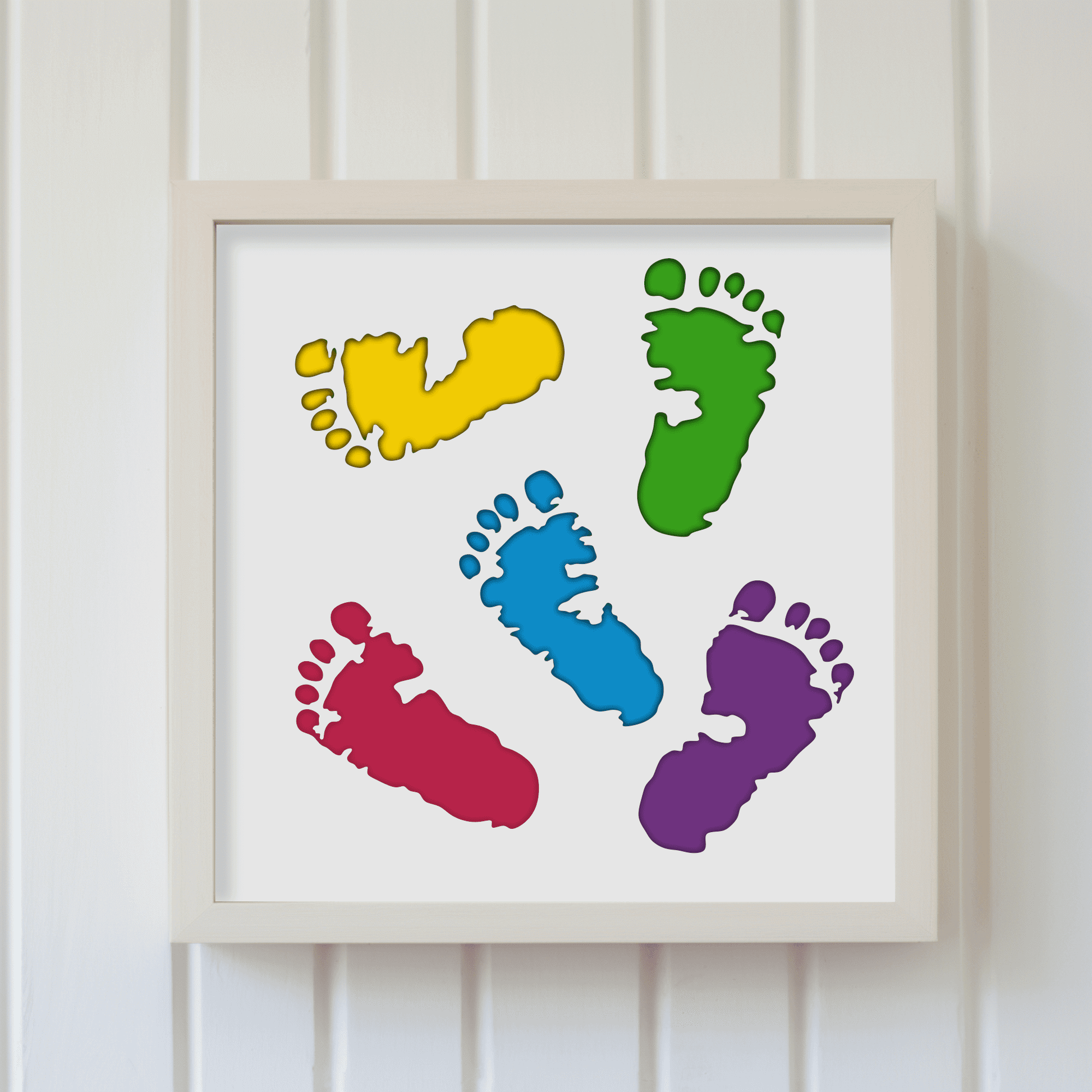 3D Layered Baby Footprint Svg for Cricut, 3D Shadow Box Template, Multilayer, Dxf for Silhouette, Laser Cut - Cut Files Shop