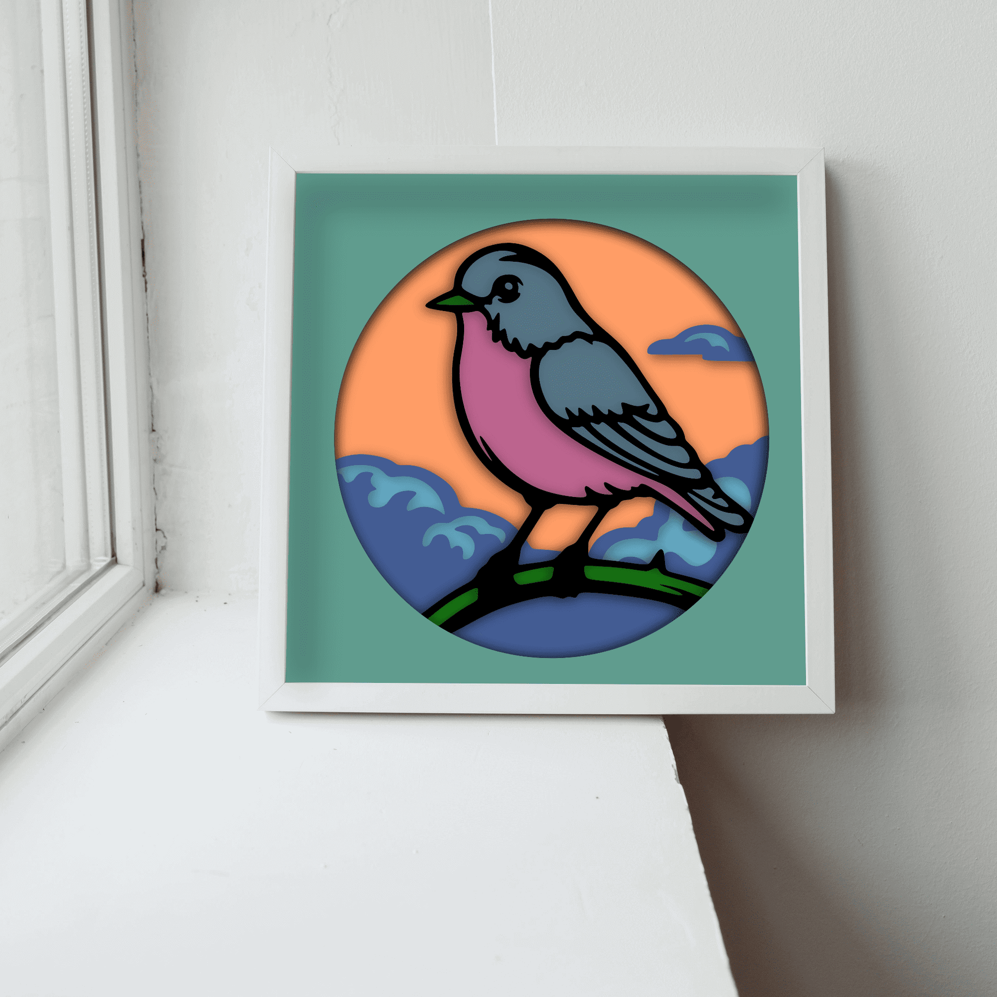 3D Layered Bird Shadow Box Template, Multilayer SVG for Cricut, DXF for Silhouette, Home Decor DIY, Papercut Art, Unique Gift - Cut Files Shop