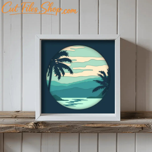 3d Light Box Svg, Jungle Svg for Cricut, Glowforge Cut files, Svg for Silhouette, Cnc files for Wood, Download Cutting files!
