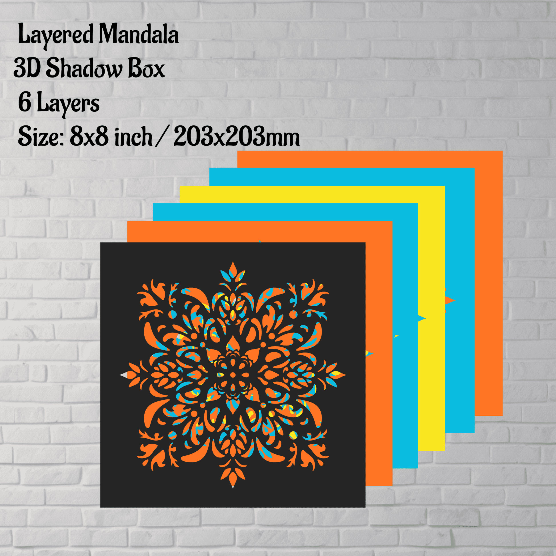 3D Mandala Shadow Box, Layered Mandala Svg for Cricut, Multilayer Paercut, Dxf for Silhouette - Cut Files Shop