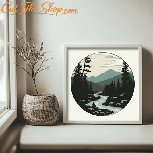 Nature Scene 3D Layered SVG – Shadow Box and Paper Cut Crafts