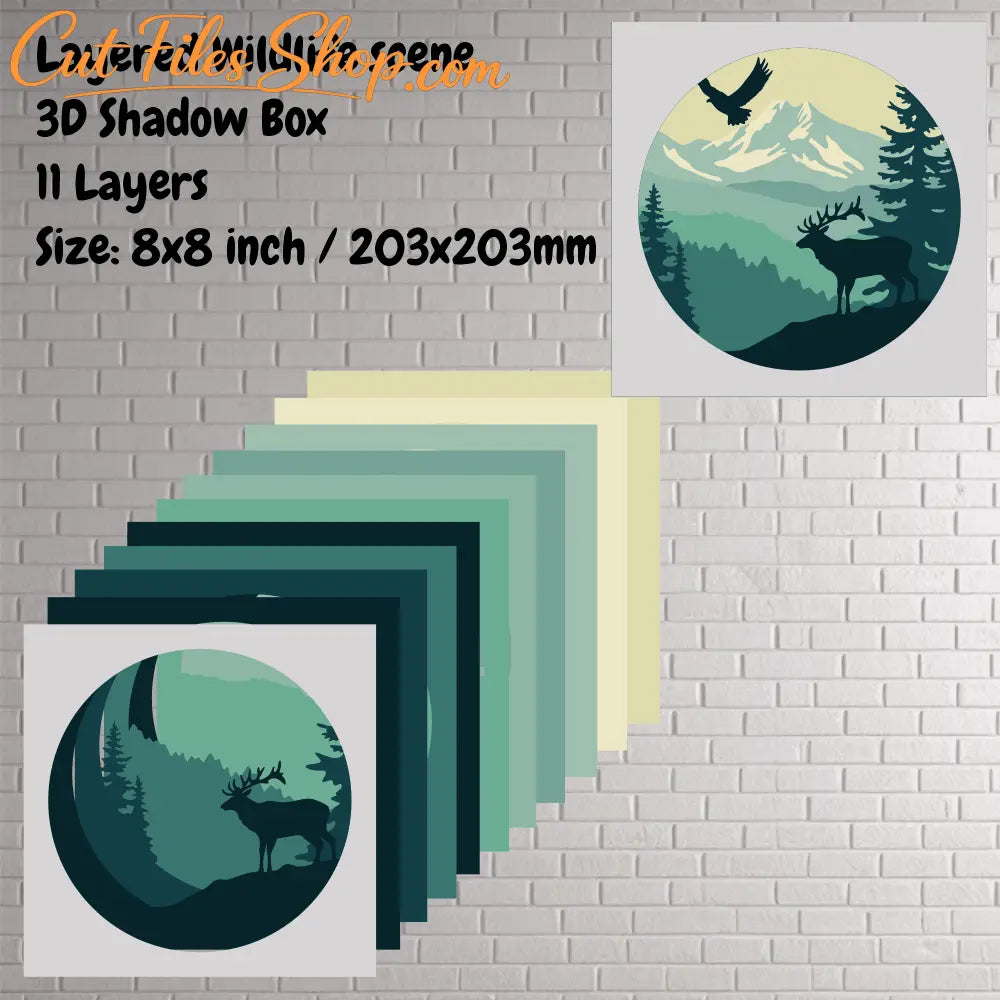 3D Wildlife SVG Bundle | Layered SVG, DIY Home Decor, Multilayer Design