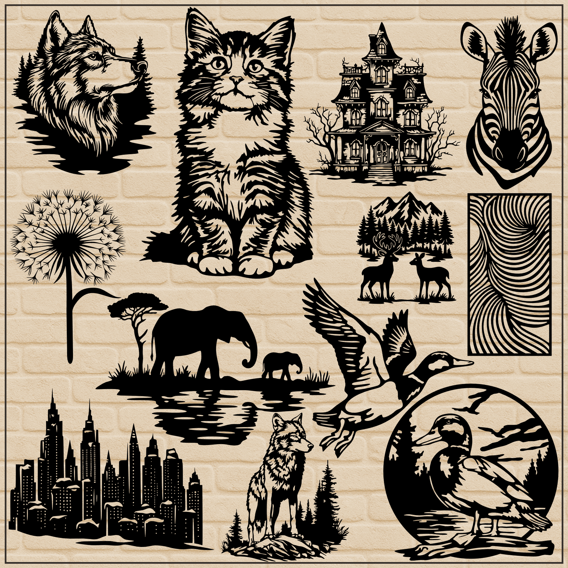 Commercial license included – digital bundle with SVG DXF PNG PDF EPS formats