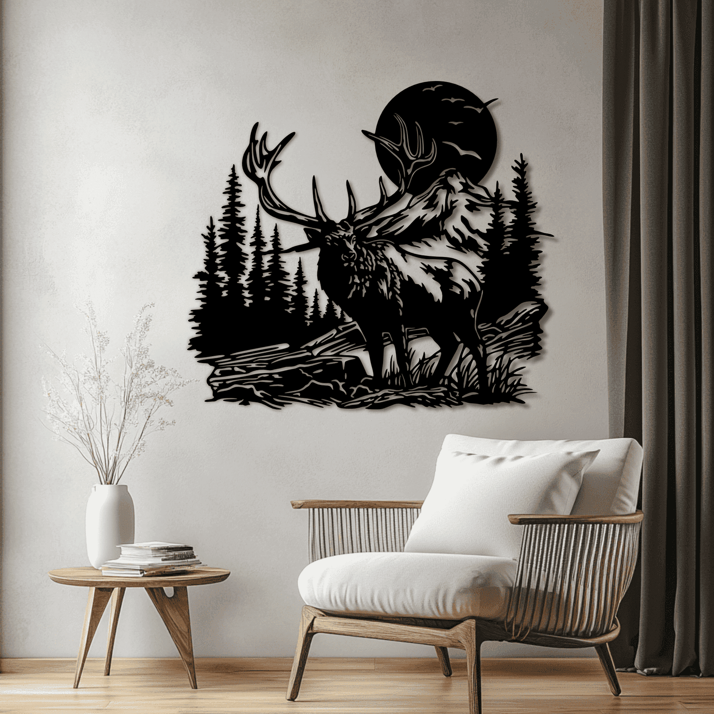 Deer & Moose Wildlife Scene DXF, Laser & Plasma Cutting Files