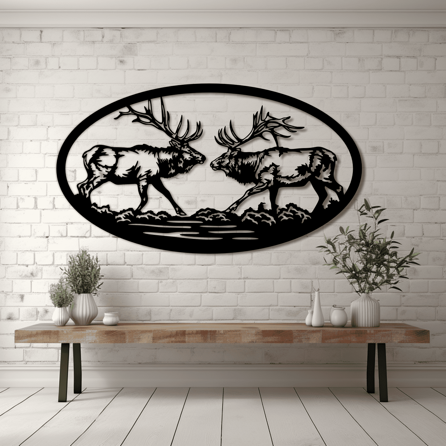 Wildlife CNC Files: Deer & Moose DXF for Metal Wall Decor - Cut files shop