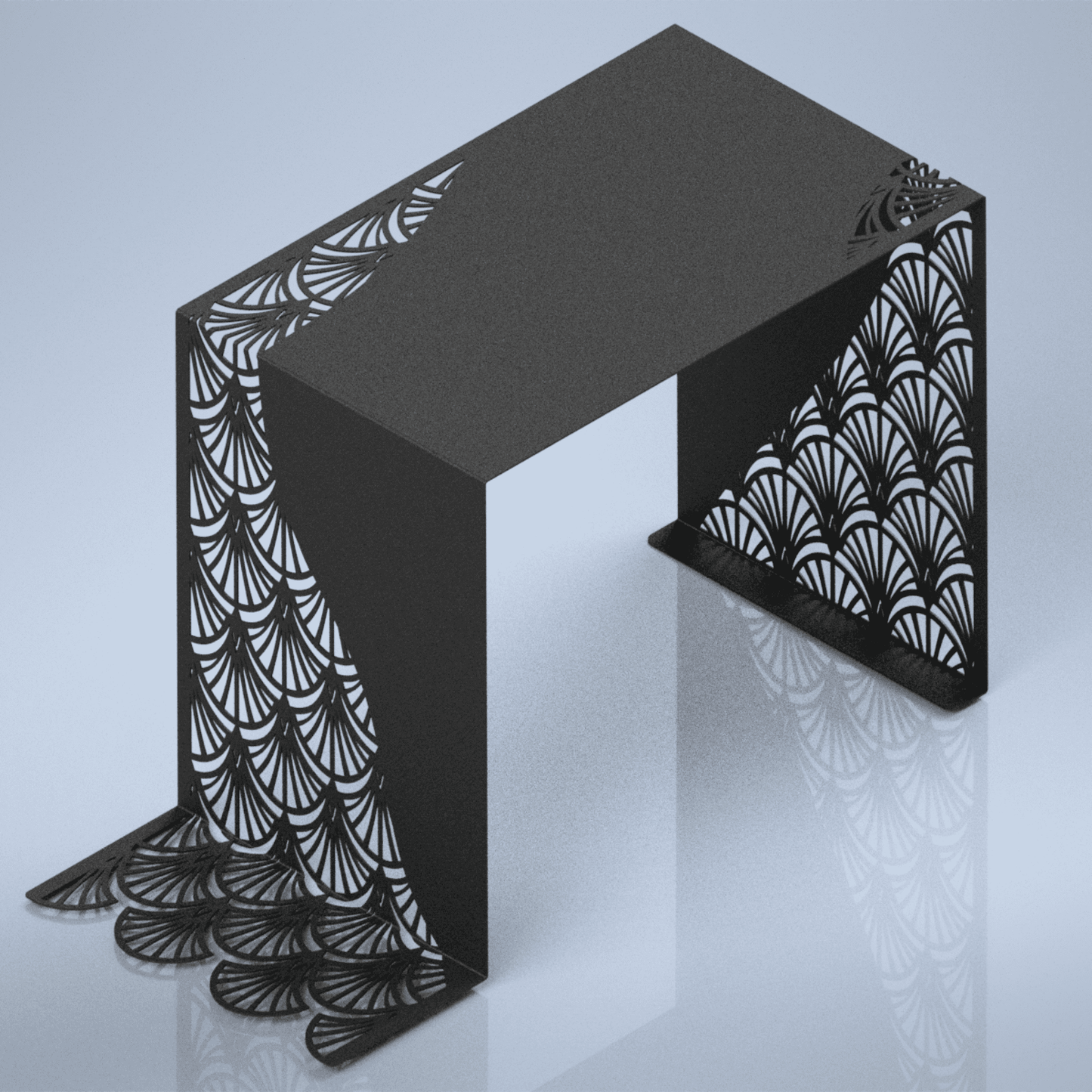 Decorative laser cut side table for modern interiors