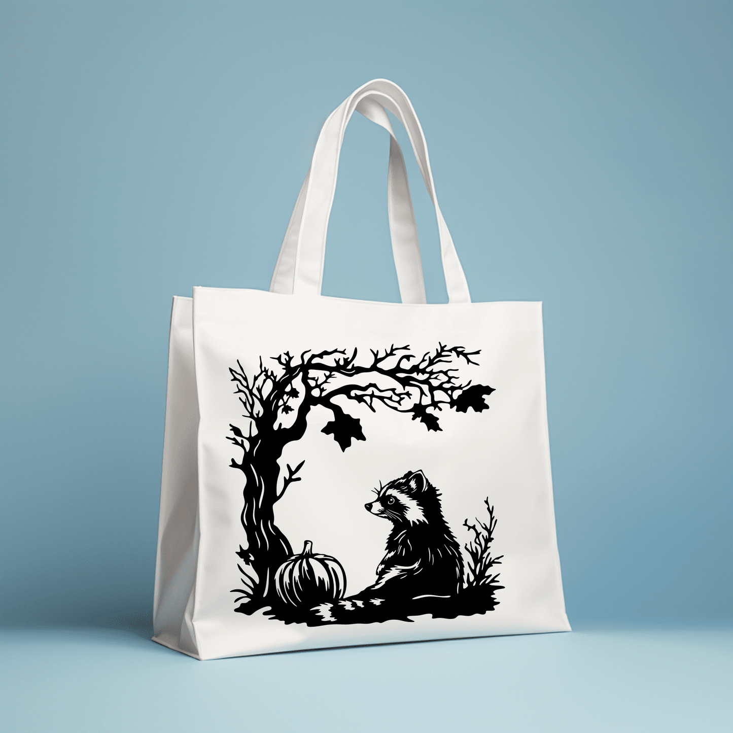 Autumn Raccoon Cut Files, SVG & EPS for Cricut and Silhouette, DXF for CNC Laser, Sublimation T-Shirt Design