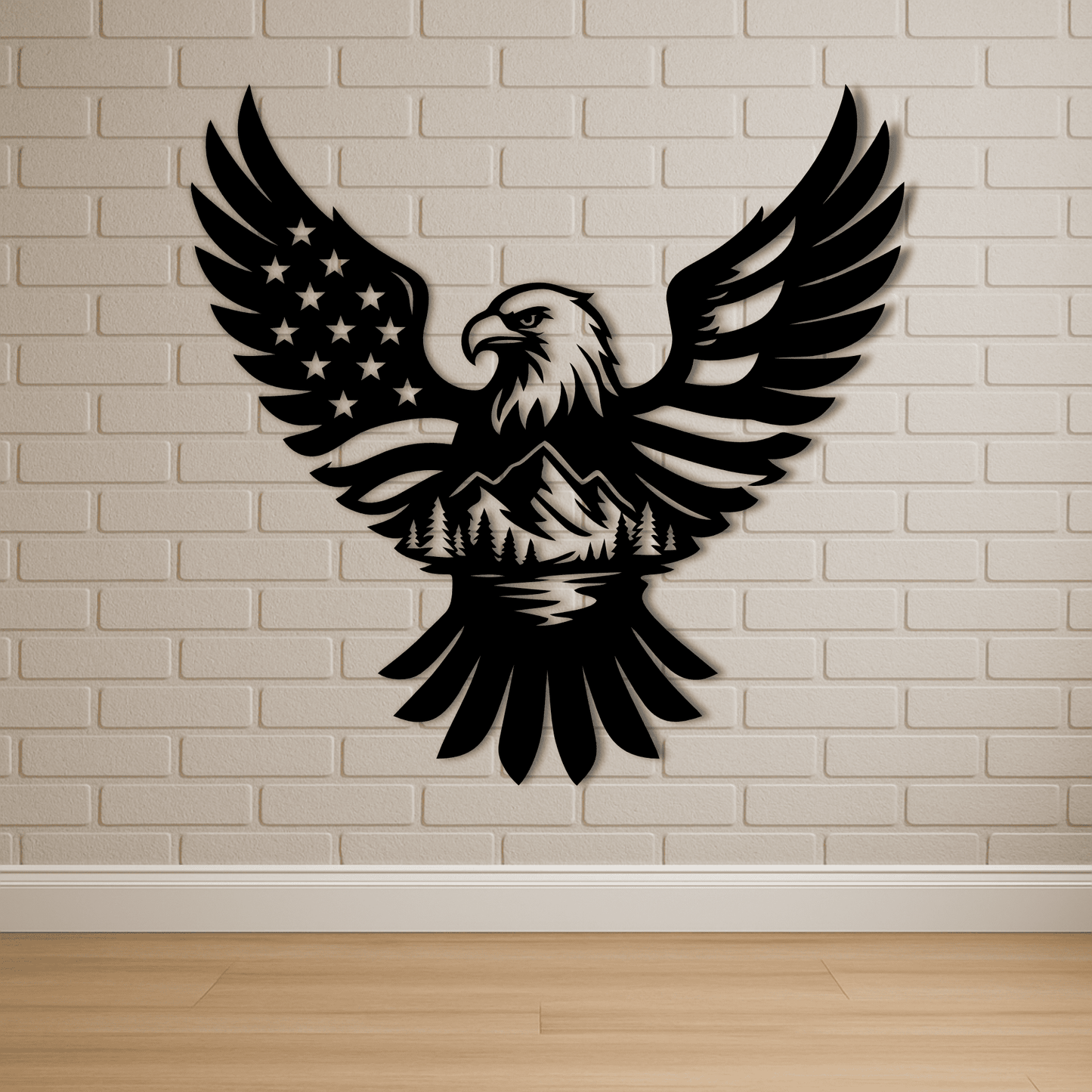 USA eagle SVG DXF PNG for CNC metal art