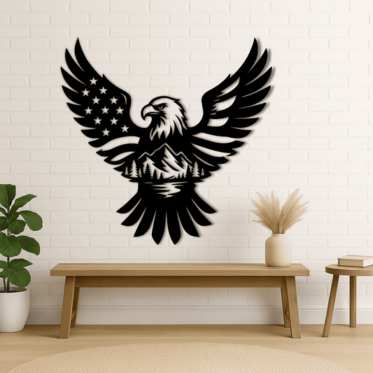 Eagle silhouette SVG PNG for CNC and Glowforge projects