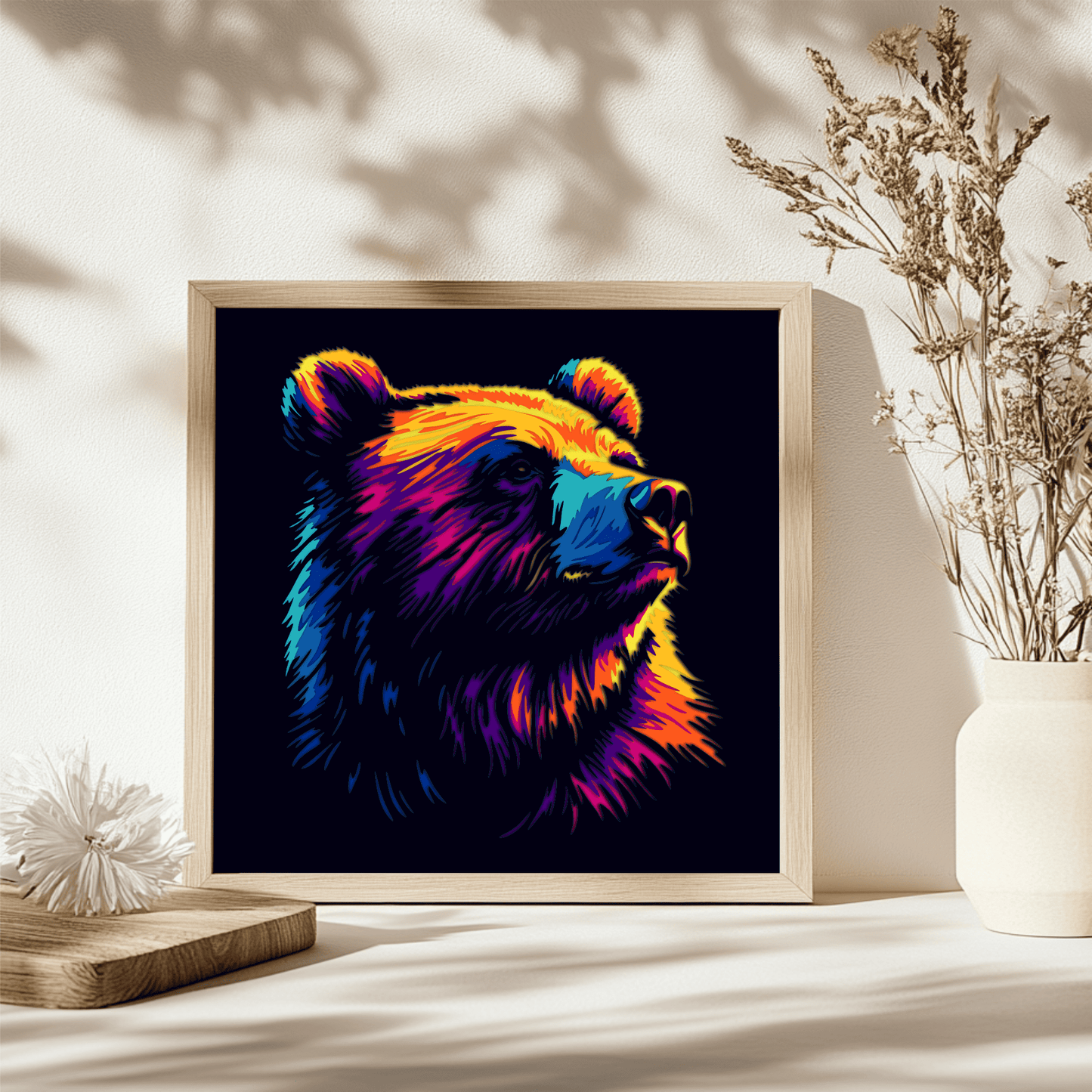 Layered Bear Shadow Box Template, DXF for Laser Cutting, DIY Home Decor