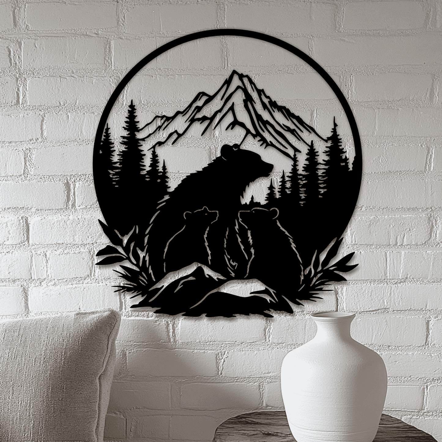 Bear Family Sublimation Design, SVG & DXF for Crafts, DIY Wall metal decor