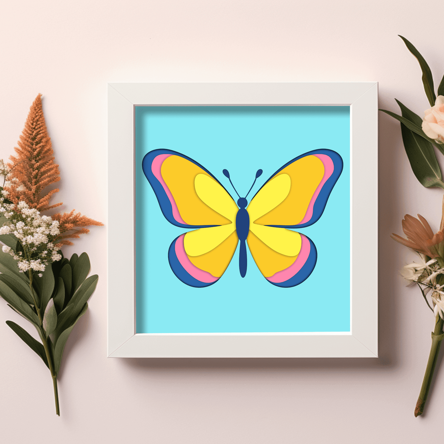 3D Butterfly Light Box, DIY Home Decor, SVG Cutting Files for Glowforge, Cricut, Silhouette, Shadow Box Template - Download Today!