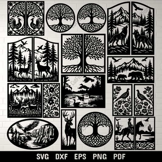 CNC laser cutting art SVG file