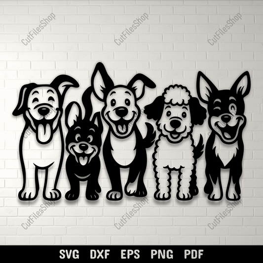 Cartoon dogs SVG cut files