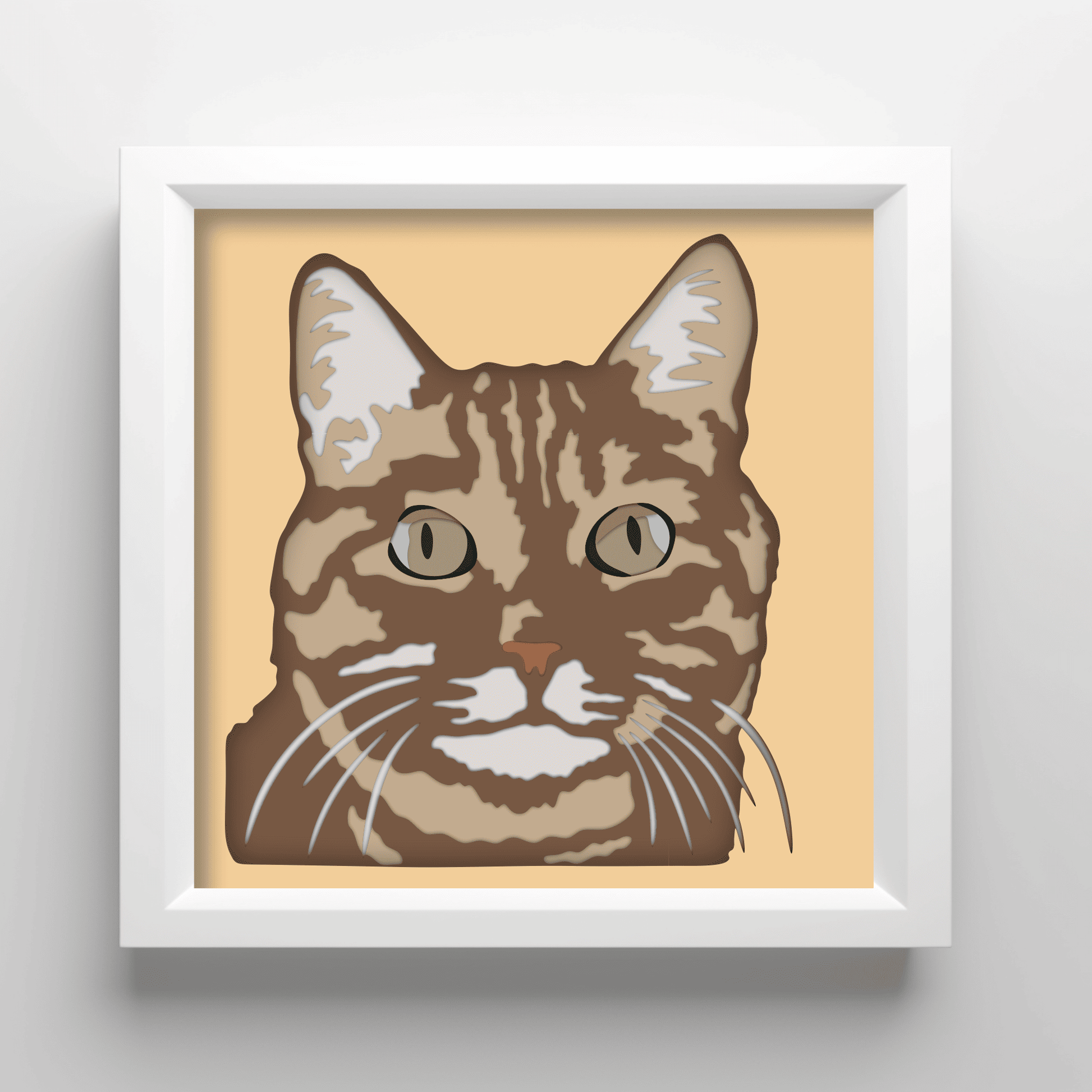 Cat Layered Papercut, Cat 3D Light Box, Cat Memory Svg for Cricut, Glowforge, Silhouette, Plywood cutting, Download Today!