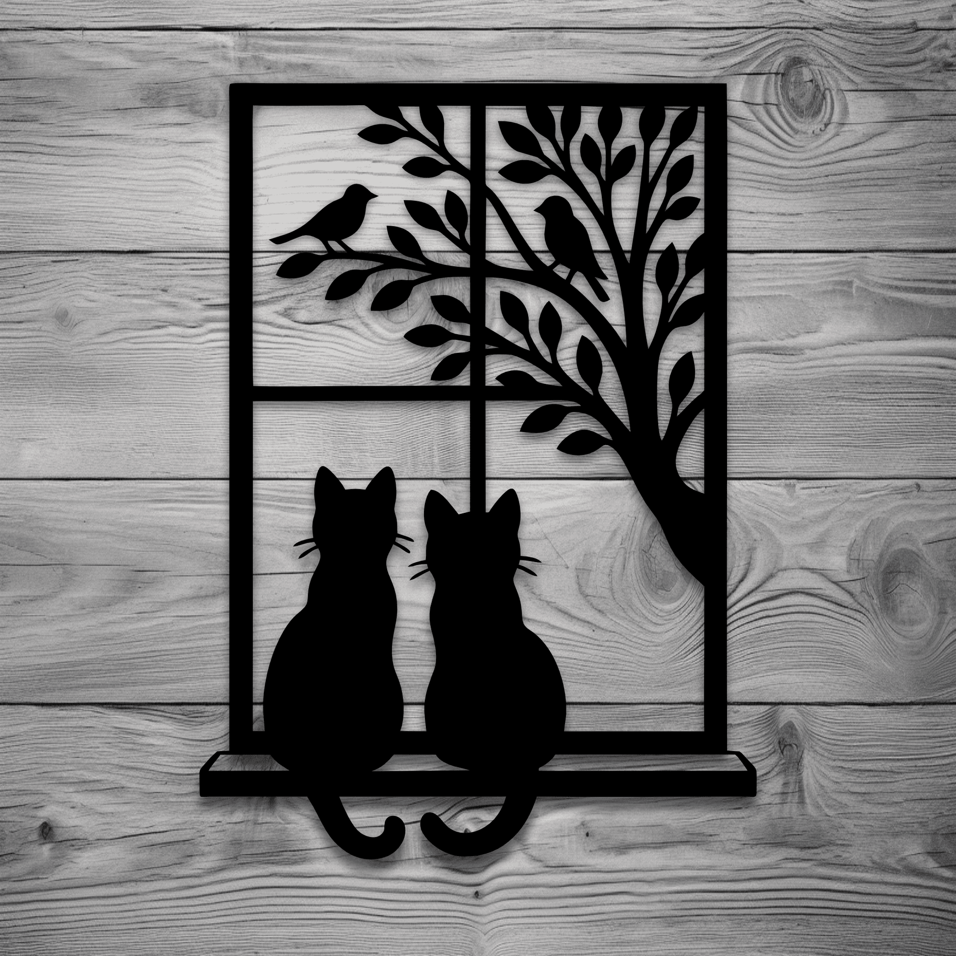 Cats at the window design for Cricut projects