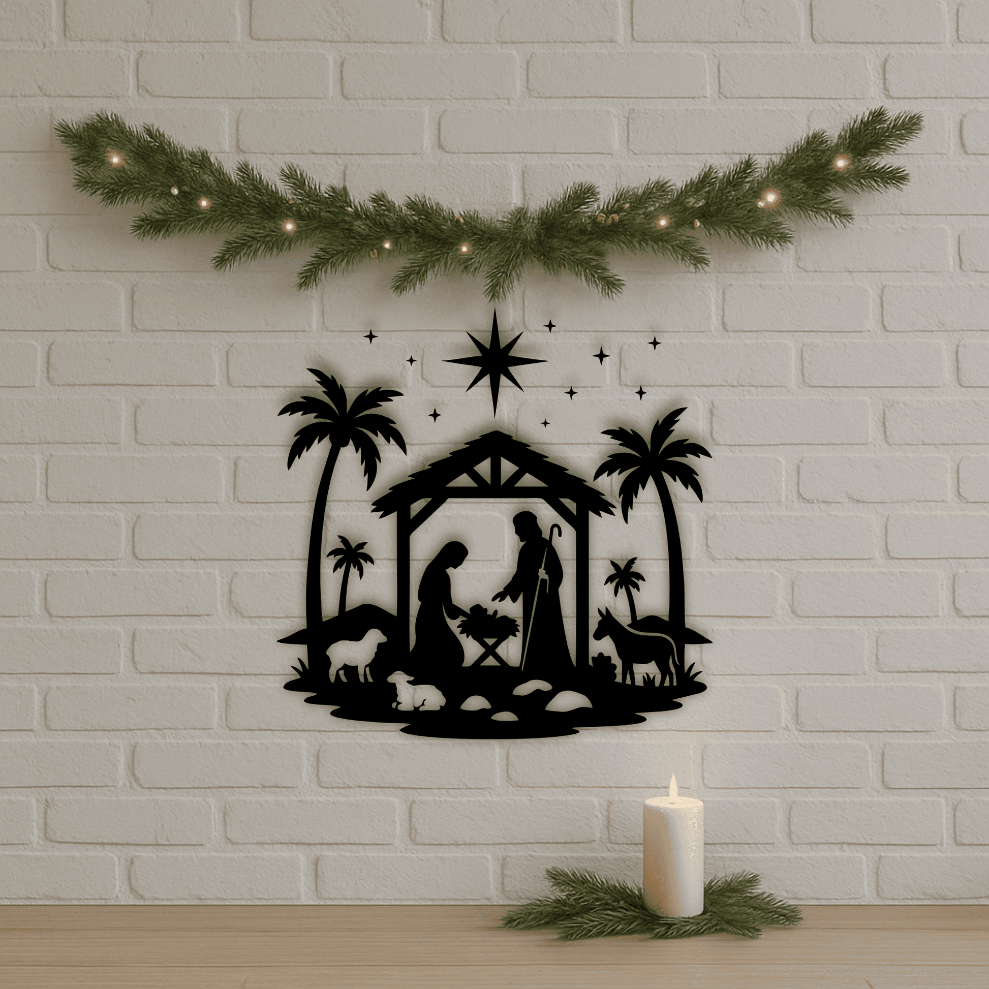 Holy night scene for Cricut and Glowforge