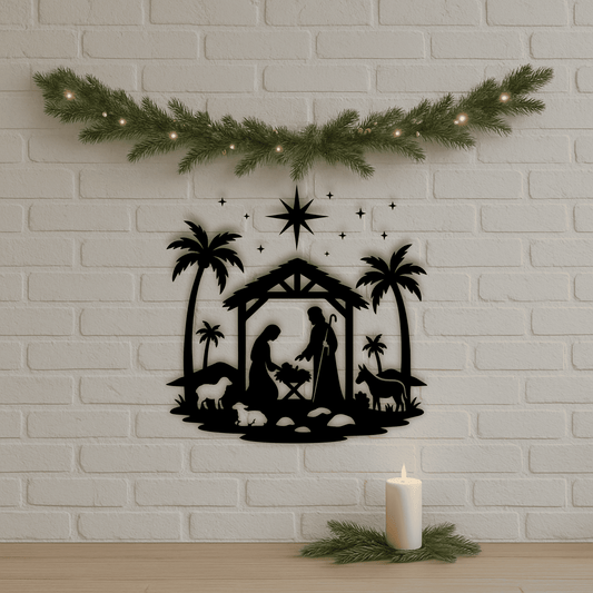 Holy night scene for Cricut and Glowforge