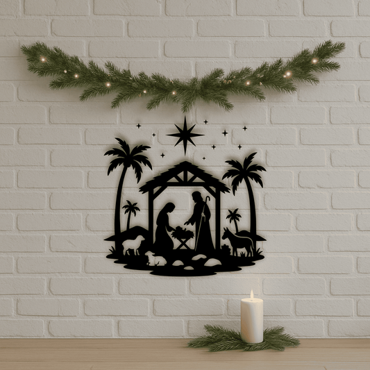 Holy night scene for Cricut and Glowforge