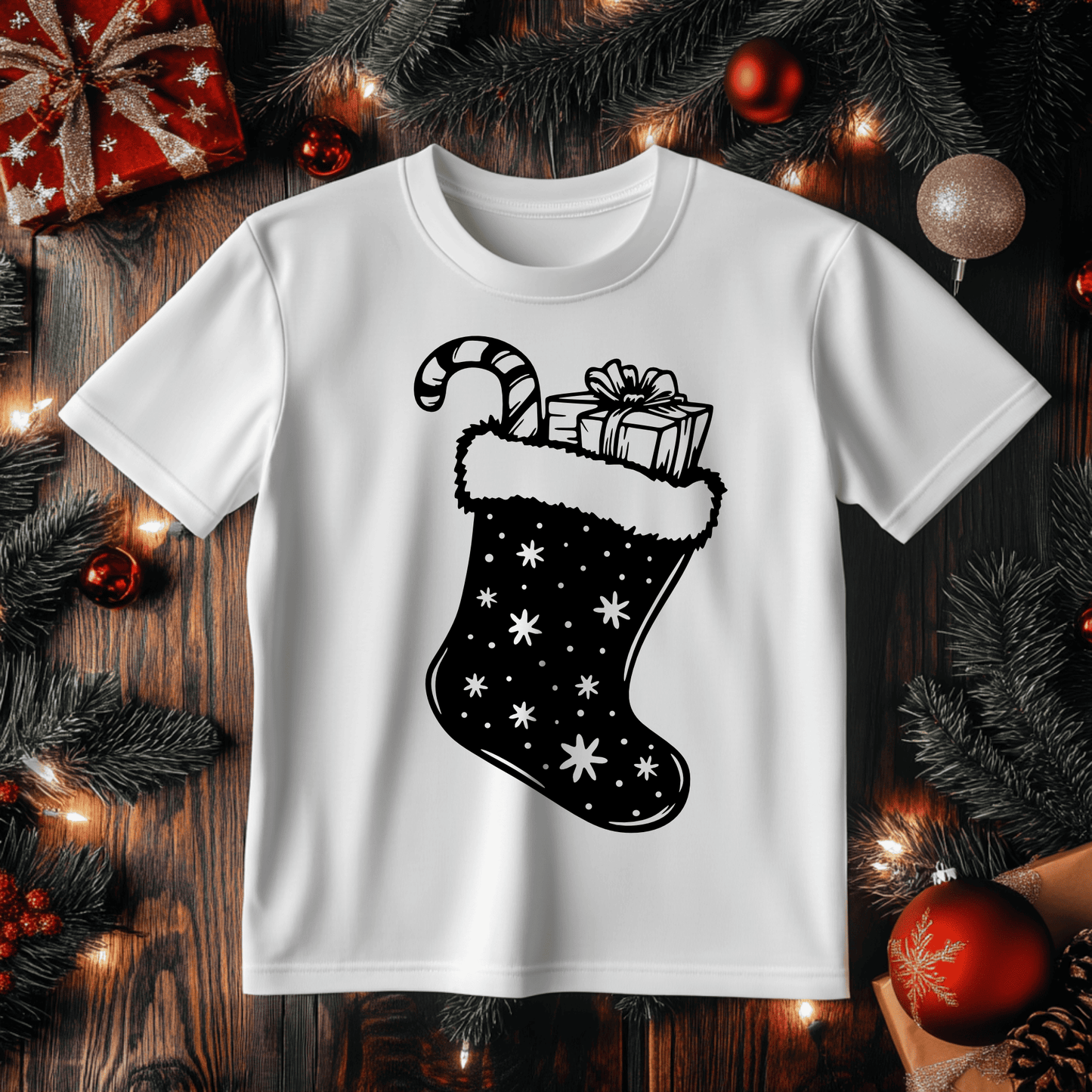 christmas socks SVG, DXF, and PNG: Perfect for Cricut, Silhouette, and CNC