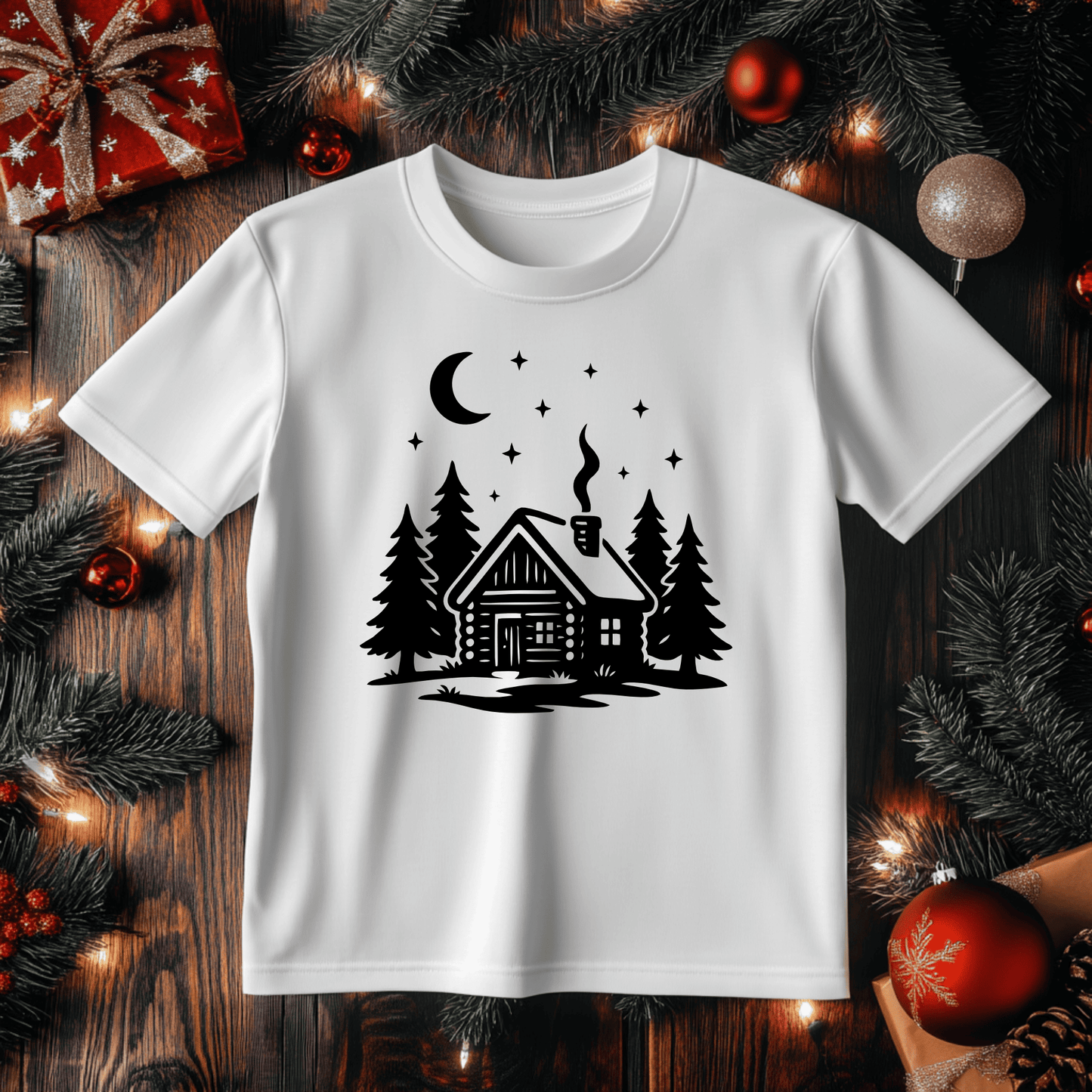 Winter landscape design SVG for Cricut crafts