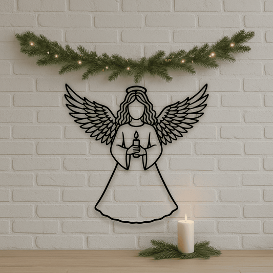 Trumpet angels DXF design for Cricut Silhouette Glowforge