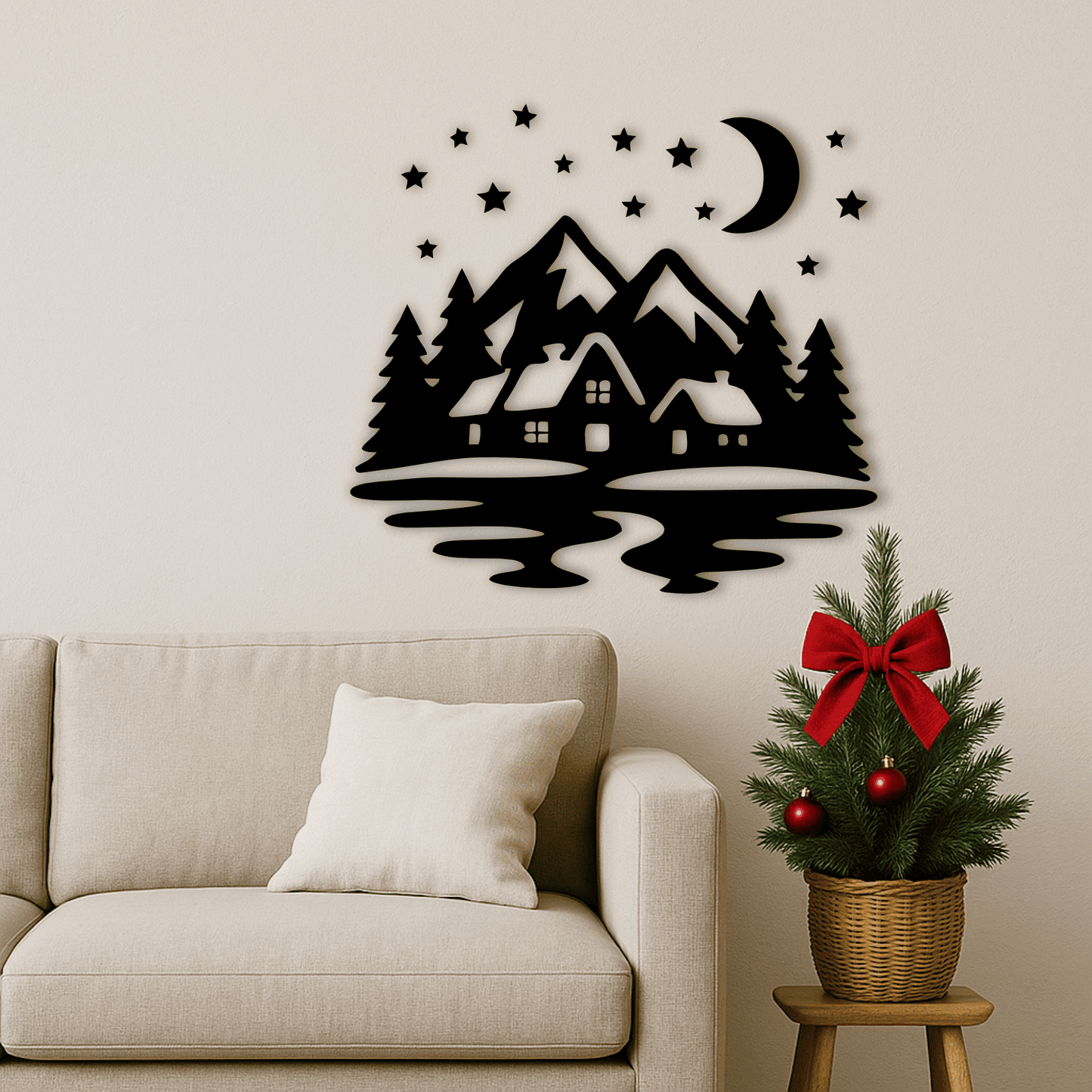 Decorated Christmas tree SVG for holiday décor and crafts