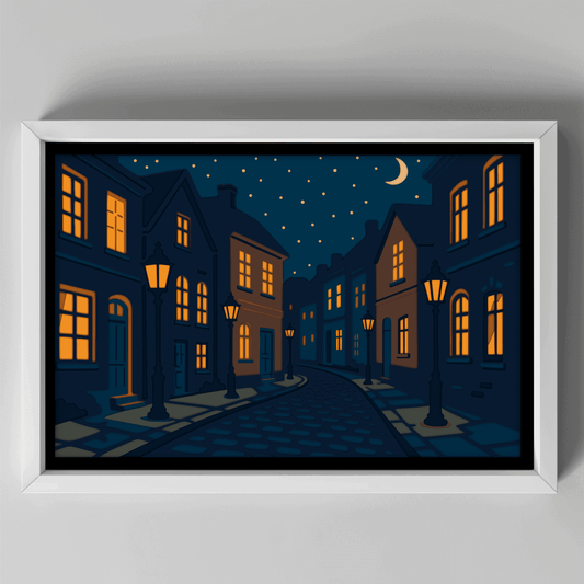 3D shadow box night city multilayer template