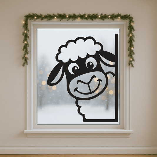 Peeking sheep DXF design for CNC plasma and laser cutting