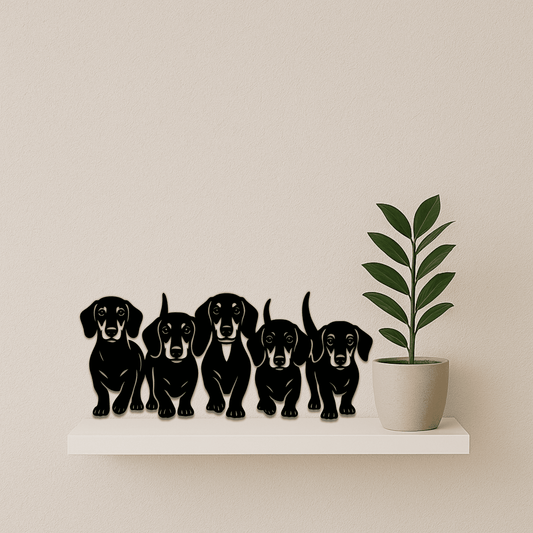 Dachshund silhouette DXF file for CNC