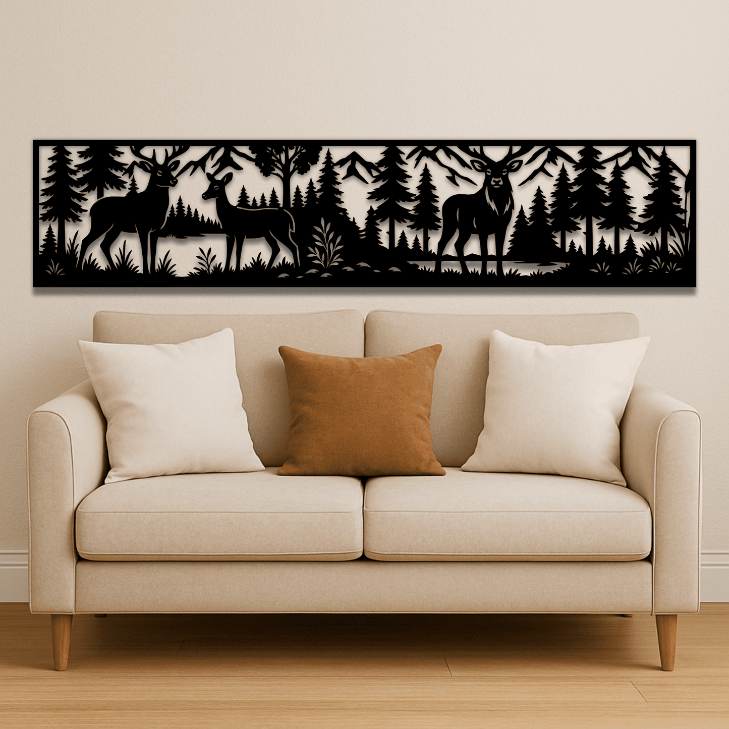 Mountain forest plasma cutting vector design