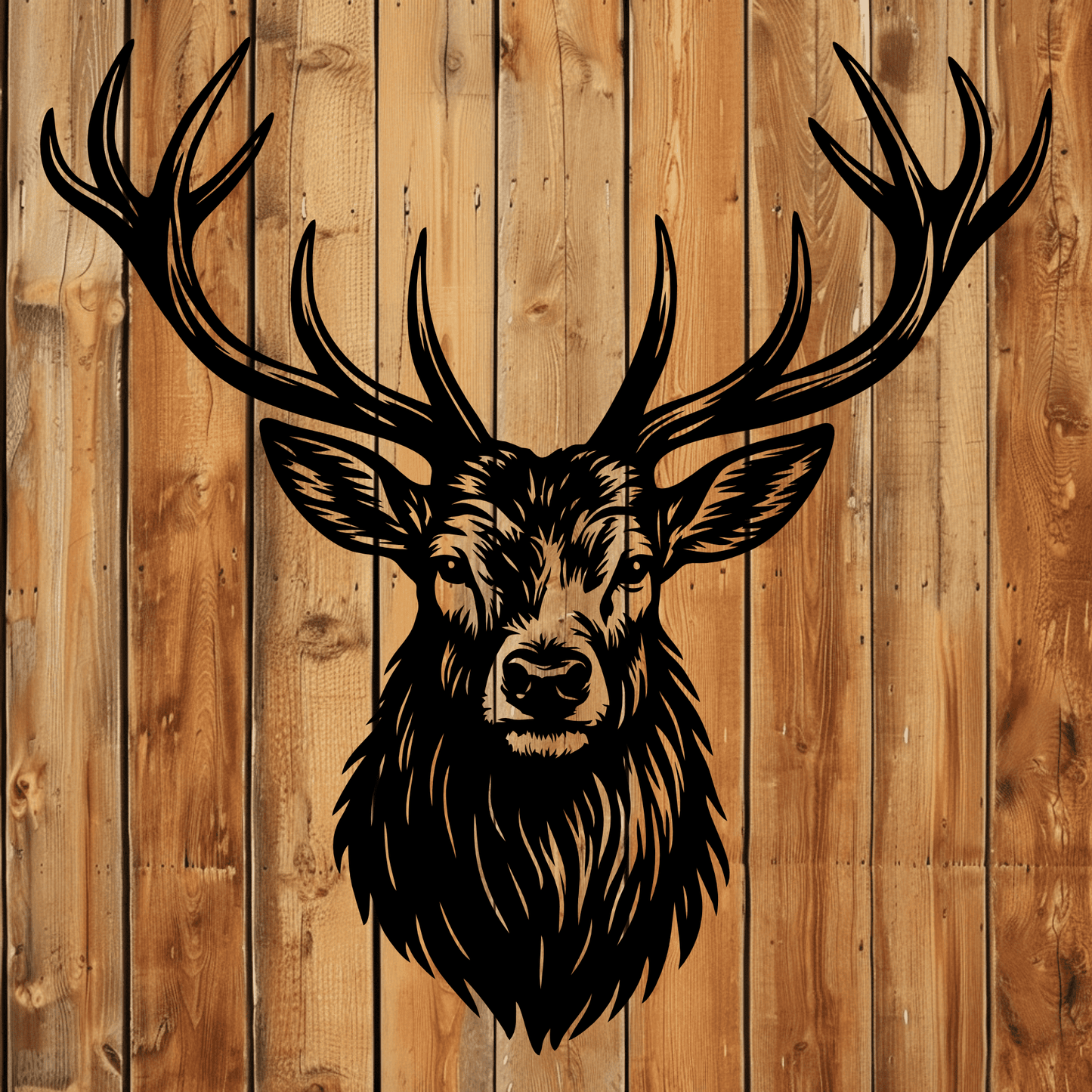 Deer head artwork for hunting lodge and rustic décor