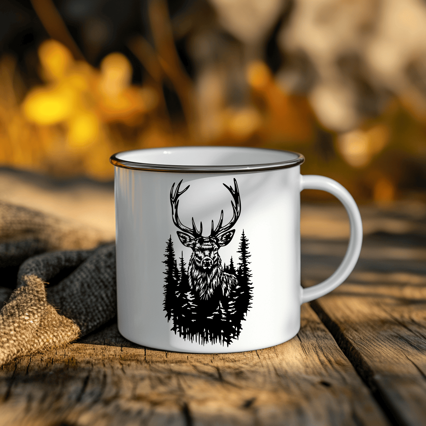 Wildlife Deer Forest Scene SVG, CNC Files for Plasma, Laser Cutting, and Cricut