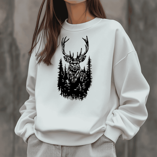 Forest Deer Scene SVG, CNC Cutting Files for Laser & Plasma, DIY Craft Projects