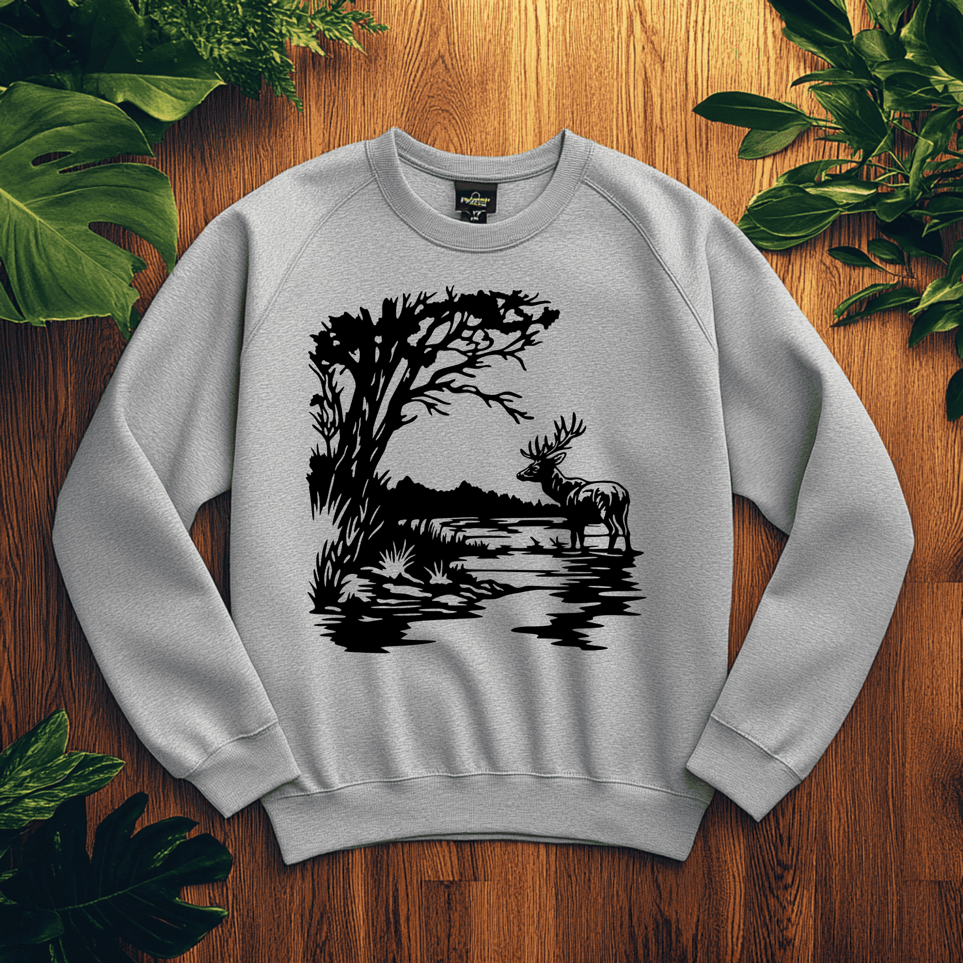 Deer in Lake SVG for Silhouette & Cricut, CNC DXF, Sublimation Design, Laser Cutting Files - Download Now!