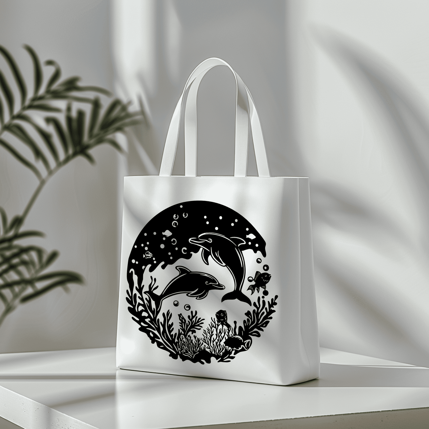 Ocean scene dolphin cut file