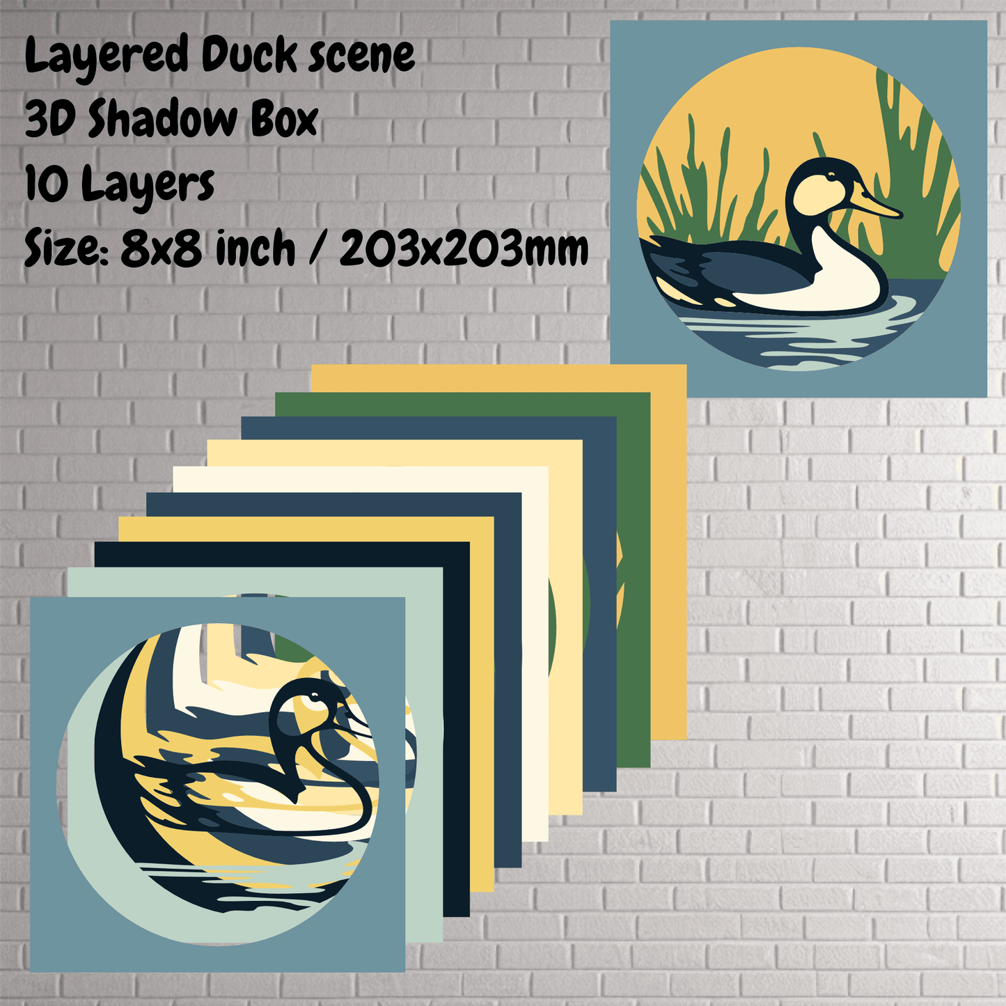 Eider Duck 3D SVG Bundle for Cricut | DXF for CNC, Silhouette