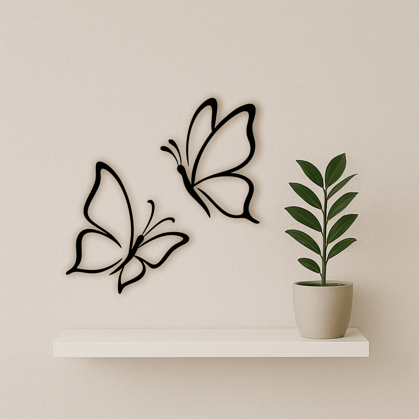 Laser cut butterfly silhouette
