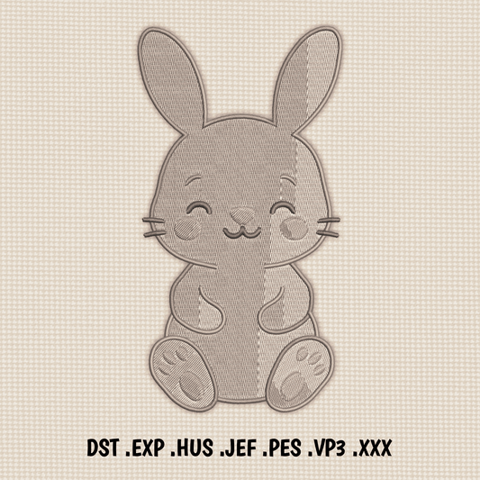 Baby bunny embroidery for kids clothing