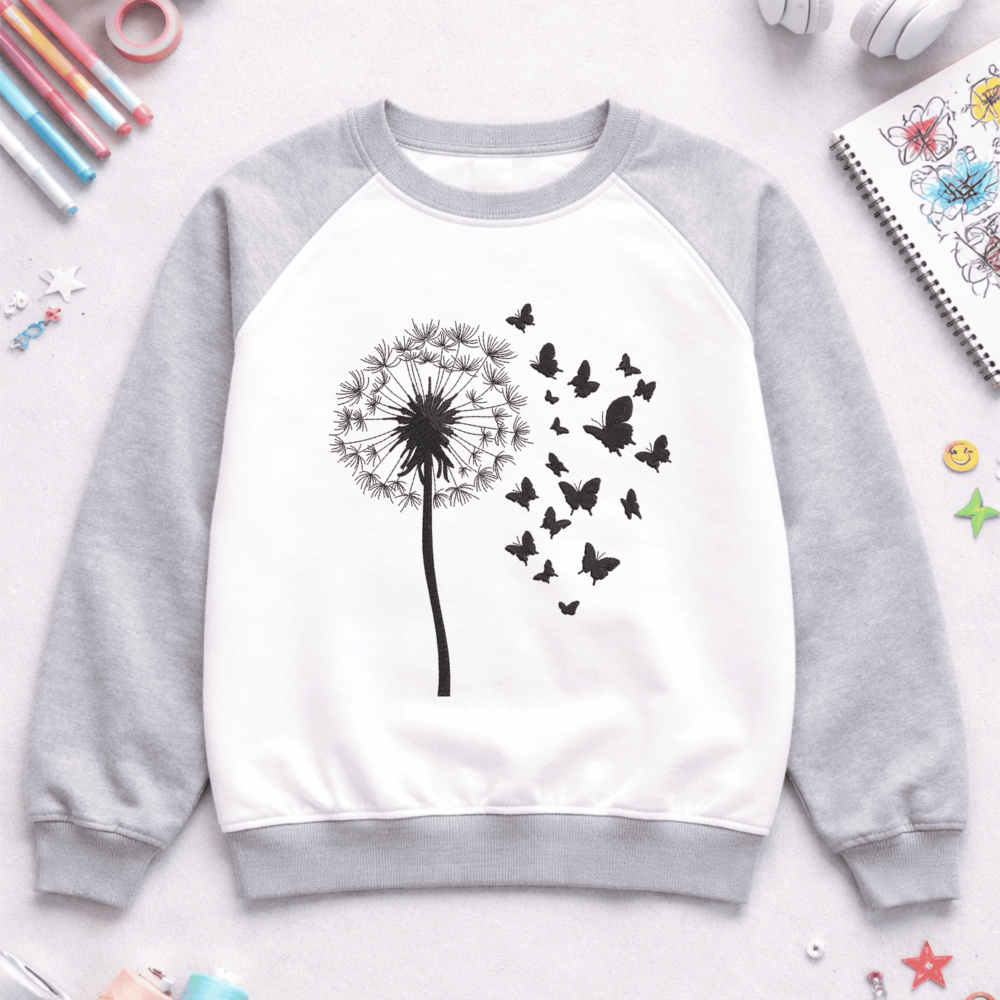 Dandelion embroidery design