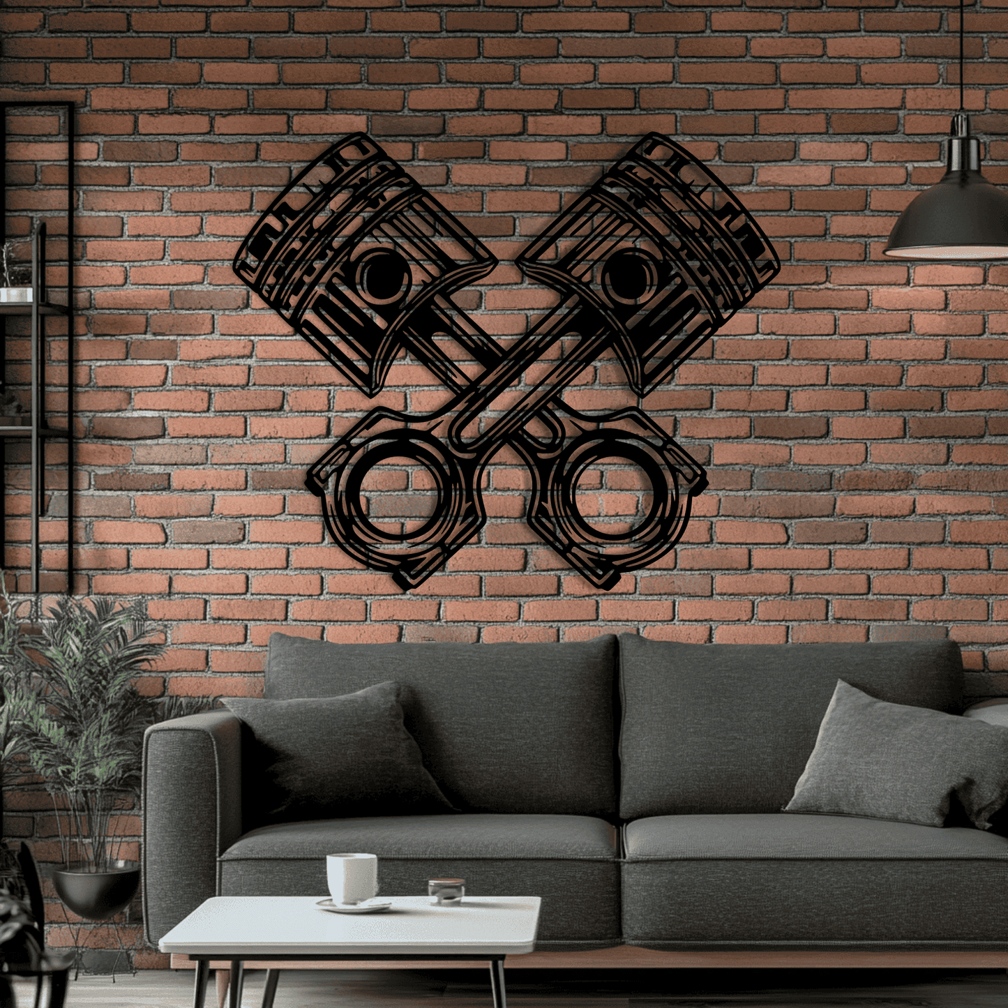 Garage decor piston DXF cut file