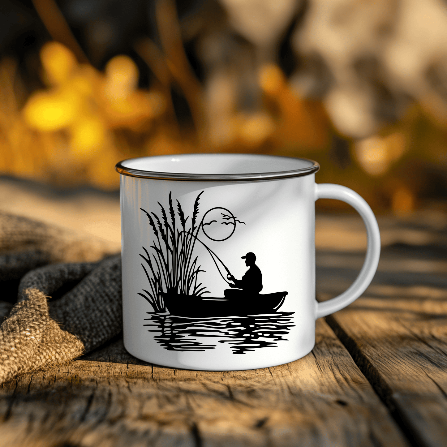 Fishing boat metal decor template