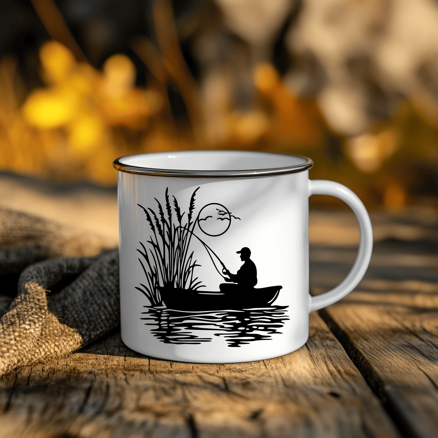 Fishing boat metal decor template