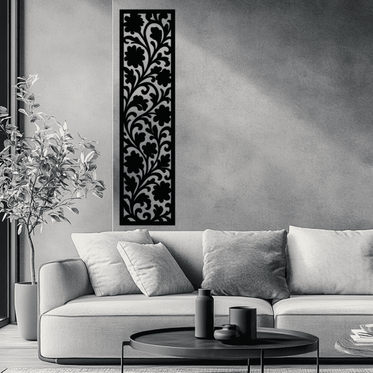 Laser cut strip with floral pattern