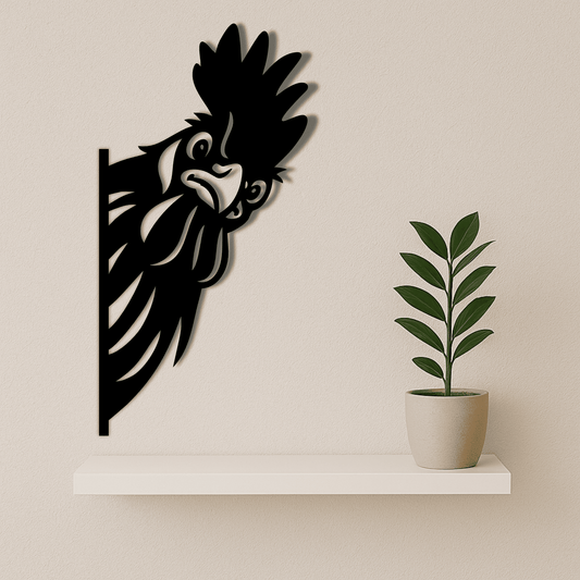 Rooster DXF design for CNC plasma and laser cutting