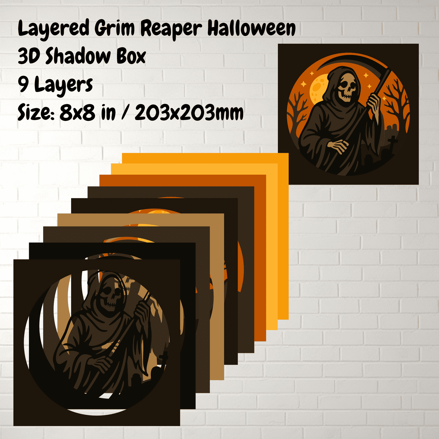 Halloween papercraft SVG DXF files for laser and CNC cutters