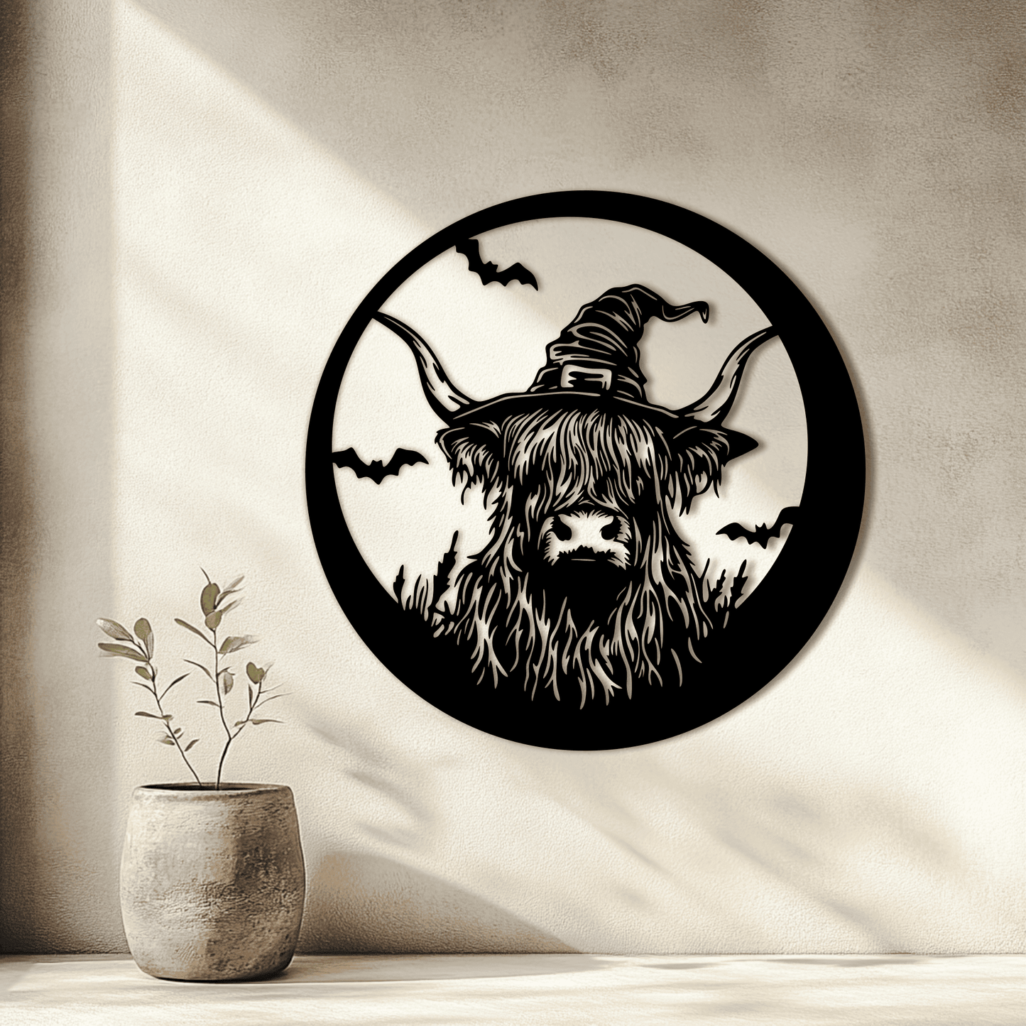 Halloween Home Decor: Highland Cow SVG Cut Files for Unique Decorations