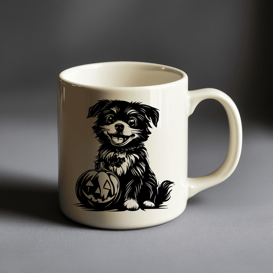 Spooky Puppy SVG: Cut Files for Cricut, Silhouette & CNC, Halloween Mug design