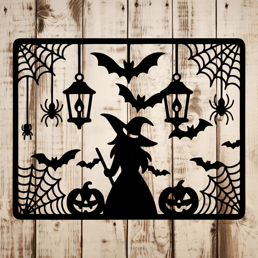 Witch silhouette DXF design for Cricut Silhouette or Glowforge
