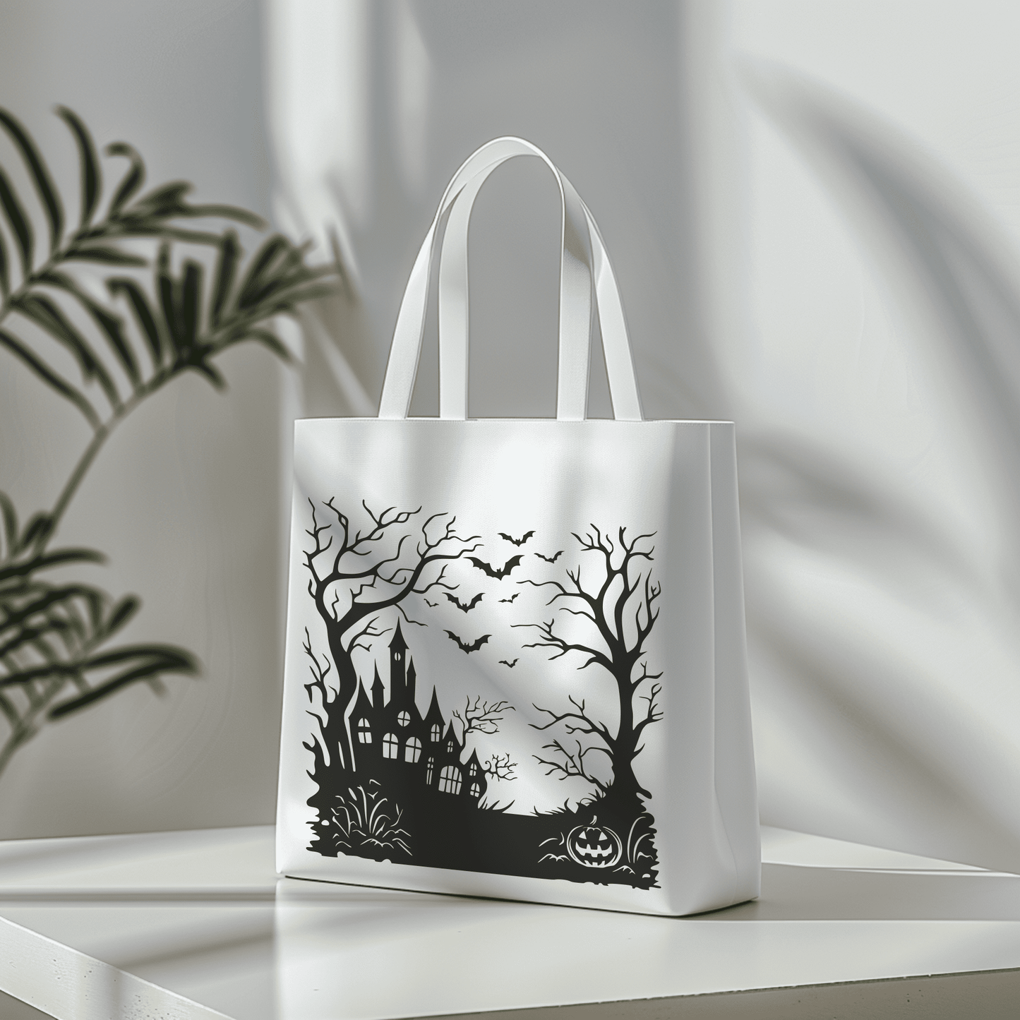 Spooky Castle SVG for Cricut, Glowforge, Halloween Sublimation, Halloween bags Design